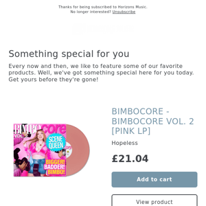 NEW! BIMBOCORE - BIMBOCORE VOL. 2 [PINK LP]