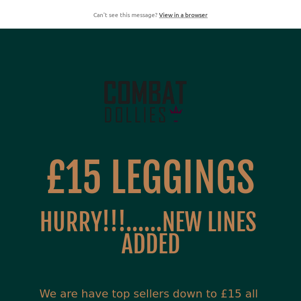 £15 leggings all weekend!! NEW LINES ADDED