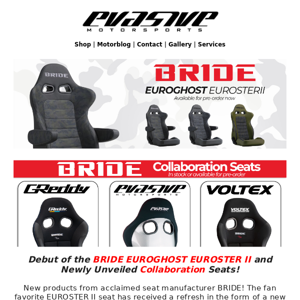 Evasive Motorsports: Bride Seat Cushion (Black) - Zieg IV Wide