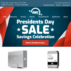 🇺🇸 OWC Presidents Day Savings Celebration, have you seen the deals ?