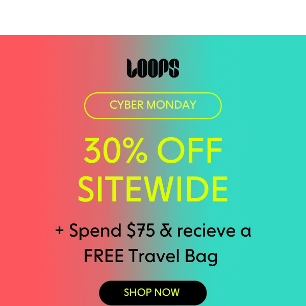 Cyber Monday Deal: 30% OFF SITEWIDE