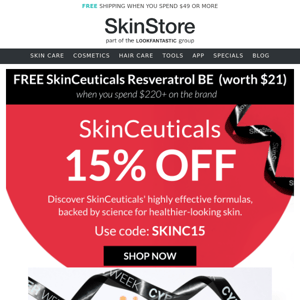 ICYMI: 15% OFF SkinCeuticals — Black Friday Special