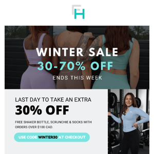 Your extra 30% off ends tonight