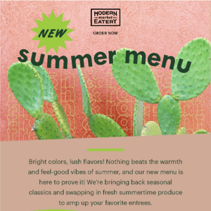 Did You Hear? Our Summer Menu Is Here!