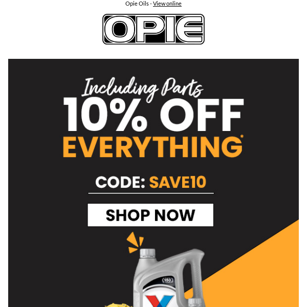 Save on everything including parts!