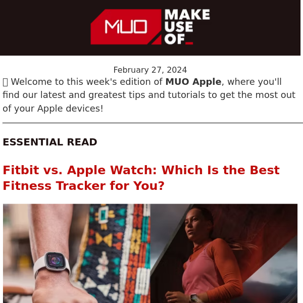 MUO Apple 🍏 Fitbit vs. Apple Watch: Which Should You Buy?
