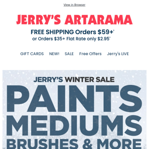 ENDING SOON 💫 Paints & Mediums Winter Sale!
