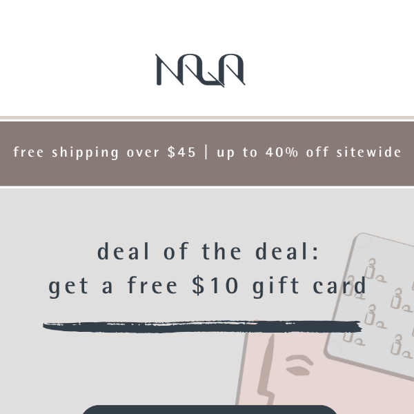 ✨ deal of the day: free $10 giftcard