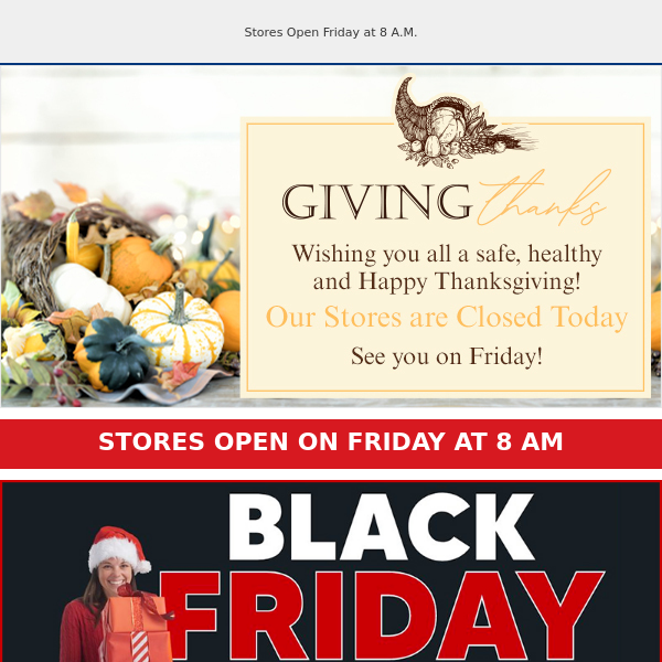 Our Black Friday Flyer is Here! Happy Thanksgiving!