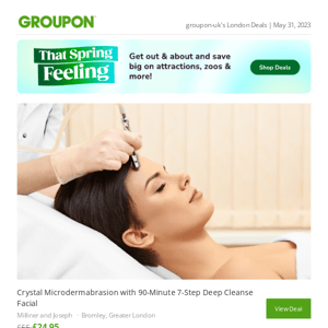 Crystal Microdermabrasion with 90-Minute 7-Step Deep Cleanse Facial