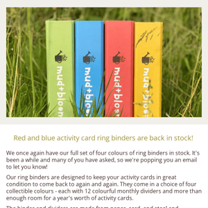 🌈Red and blue ring binders back in stock! 🍂