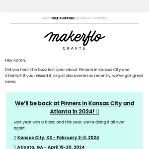 MakerFlo is coming to Pinners in Kansas City & Atlanta! 🌟