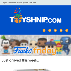 FUNKO FRIDAY! - New Funkos at ToyShnip.com