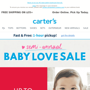 🎉 UP TO 50% OFF—the ultimate baby sale is HERE 🎉