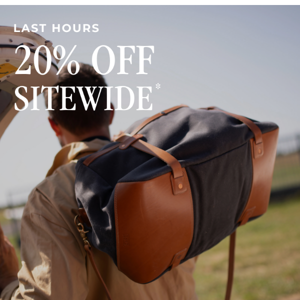 ⏰ LAST HOURS WITH 20% OFF SITEWIDE ⏰ | Café Leather