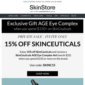 SkinCeuticals: 15% Off...Starts Now