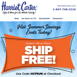 Hot Summer Savings! Now with FREE SHIPPING!
