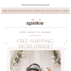 HOLIDAY FREE SHIPPING WORLDWIDE!