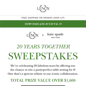 Final days for our sweepstakes