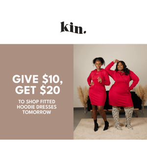 Get $20 to Shop Fitted Hoodie Dresses