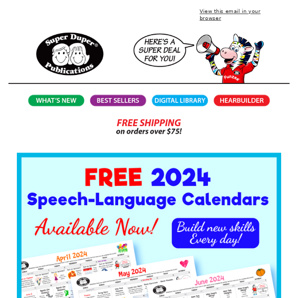 Get ready to ring in the new year with FREE speech calendars