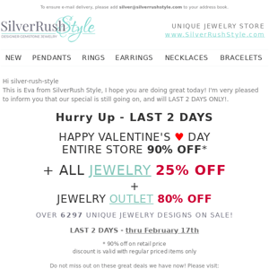 Hurry up - last 2 days - All 💎 Jewelry 25% Off