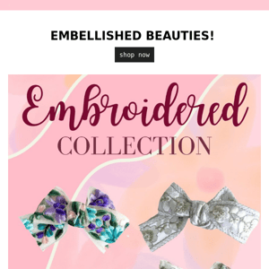 The PRETTIEST embellished bows you will ever see!