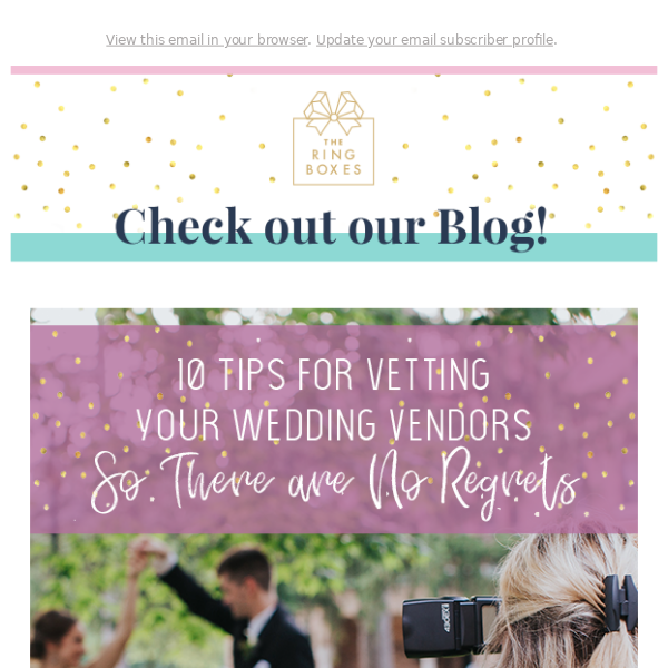 How to vet your 👰 vendors so there are no regrets