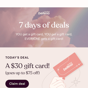 Day 4: You got a BBoutique gift card!