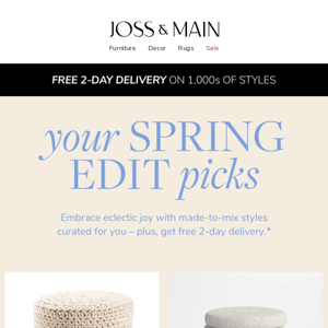 The Milnor Ottoman: your new Spring Edit favorite