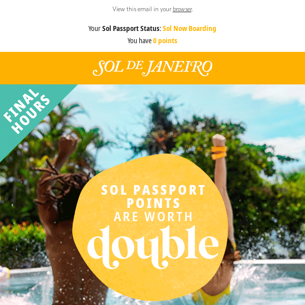 LAST CHANCE: Sol Passport points are worth double