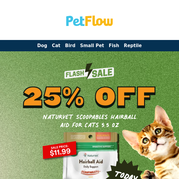 🐱 Flash Sale: Save 25% on NaturVet Hairball Aid for Cats - Today Only at $11.99!