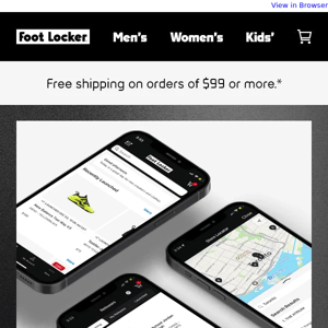 Stay on top of style with the Foot Locker App