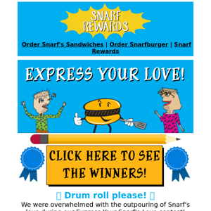 WINNERS ANNOUNCED for the Express Your Love contest!