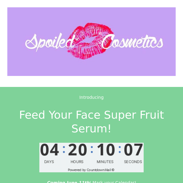 Feed your Face Super Fruit Serum launches in 4 days!