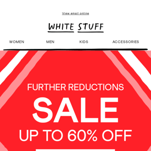 Further reductions | Up to 60% off