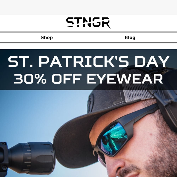 Seeing Green ☘️ Save 30% on Ballistic Eyewear