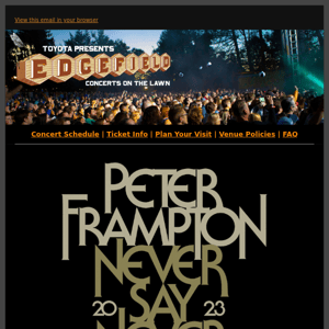 NEW show, Peter Frampton!