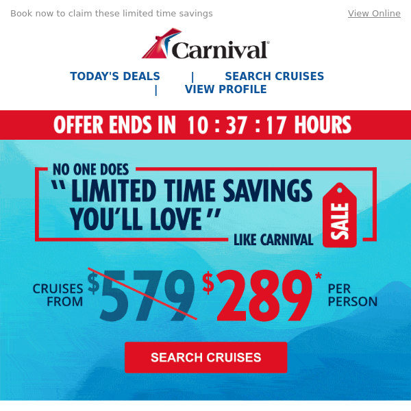 ⏰💰 Last Day To Book Cruises From $289 ⏰💰
