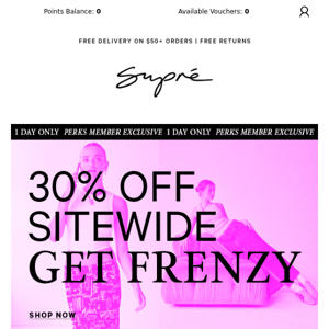 Exclusive Preview: 30% Off SITEWIDE