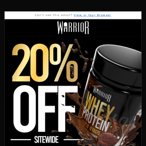 Save with up to 50% off at Warrior 🤩