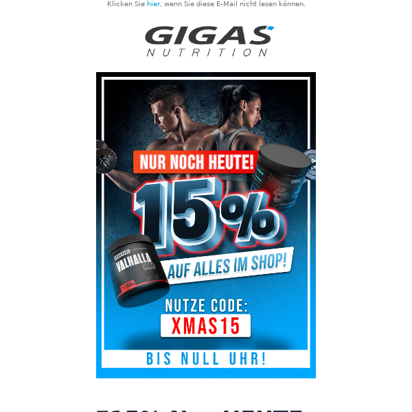 🎅 NUR HEUTE -15% auf ALLES! 🎅