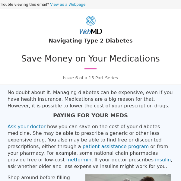 Save Money on Diabetes Medications