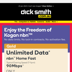 Kogan nbn100 Only $78.90/month - Incredible Value!^