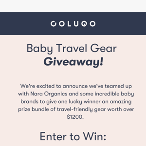 Enter to Win: Travel Gear for Baby Giveaway 🎉