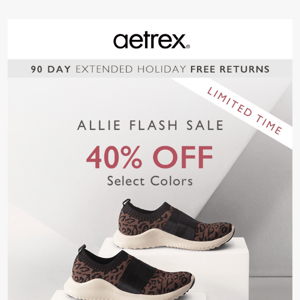 40% OFF Select Allie Sneakers 👟