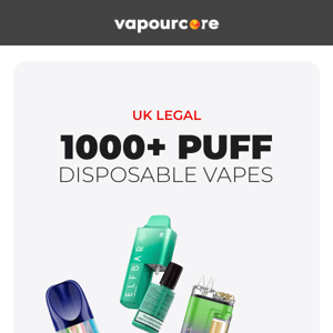 NEW: 1000+ puff disposables