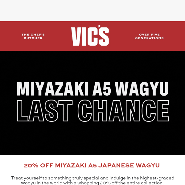 🚨20% Off Miyazaki A5 Japanese Wagyu🚨