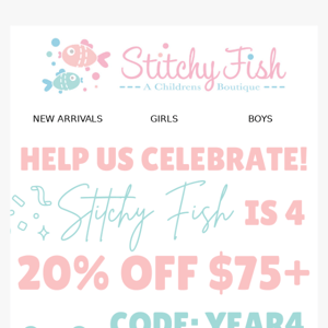 🎉 Stitchy Fish Turns Four! 🎉