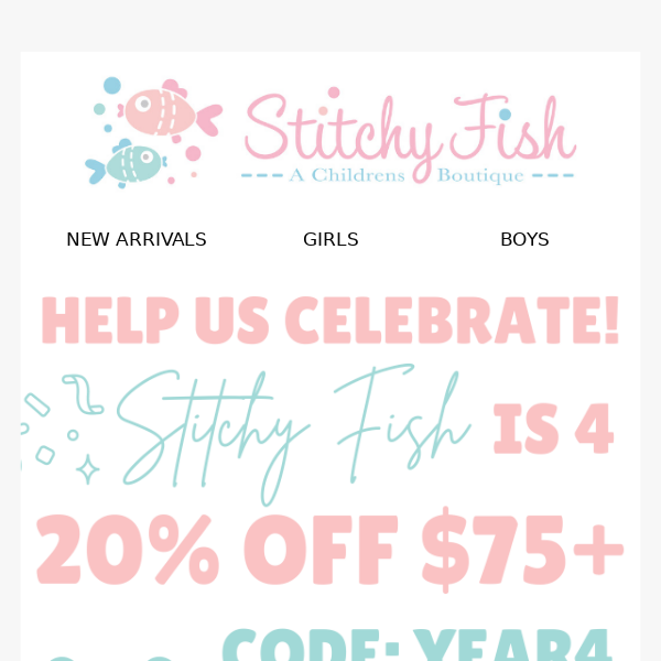 🎉 Stitchy Fish Turns Four! 🎉